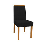 Kit 02 Cadeiras De Jantar Aline Veludo Preto Vl07 Pés Ypê - D