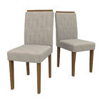 Kit 02 Cadeiras De Jantar Analu Animalle Marfim Wd25 Pés Imbu