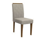 Kit 02 Cadeiras De Jantar Analu Animalle Marfim Wd25 Pés Imbu