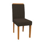 Kit 02 Cadeiras De Jantar Analu Veludo Café Lo02 Pés Ypê - D'