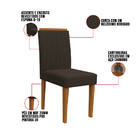 Kit 02 Cadeiras De Jantar Analu Veludo Café Lo02 Pés Ypê - D'