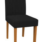 Kit 02 Cadeiras De Jantar Analu Veludo Preto Vl07 Pés Ypê - D