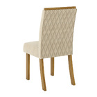 Kit 02 Cadeiras De Jantar Asha Veludo Linho Base Nature - D'r