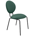 Kit 02 Cadeiras De Jantar Belle Veludo Verde Base De Ferro Pr