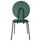 Kit 02 Cadeiras De Jantar Belle Veludo Verde Base De Ferro Pr