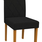 Kit 02 Cadeiras De Jantar Cecília Veludo Preto Vl07 Pés Ypê -