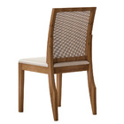 Kit 02 Cadeiras De Jantar Cindy Veludo Bege E Madeira Castanh