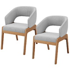 Kit 02 Cadeiras De Jantar E Estar Living Estofada Lince L02 B