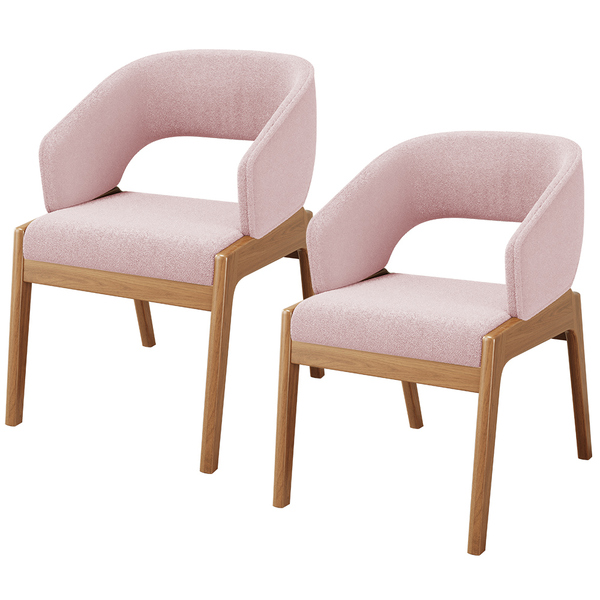 Kit 02 Cadeiras De Jantar E Estar Living Estofada Lince L02 B