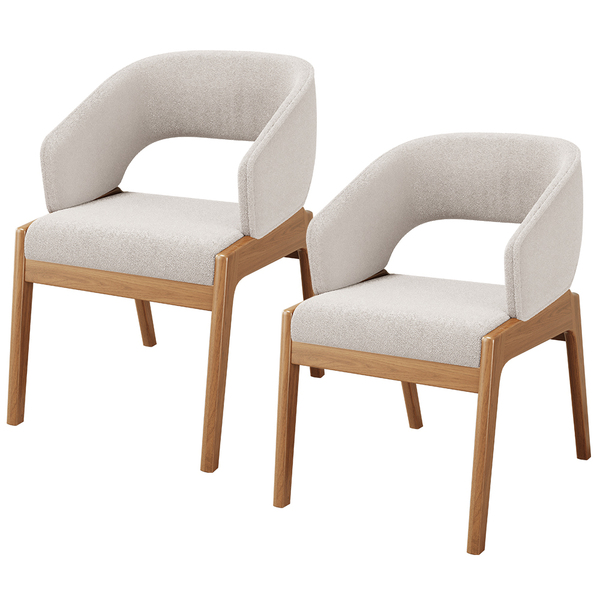 Kit 02 Cadeiras De Jantar E Estar Living Estofada Lince L02 B