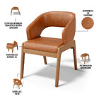 Kit 02 Cadeiras De Jantar E Estar Living Estofada Lince L02 C