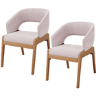 Kit 02 Cadeiras De Jantar E Estar Living Estofada Lince L02 S