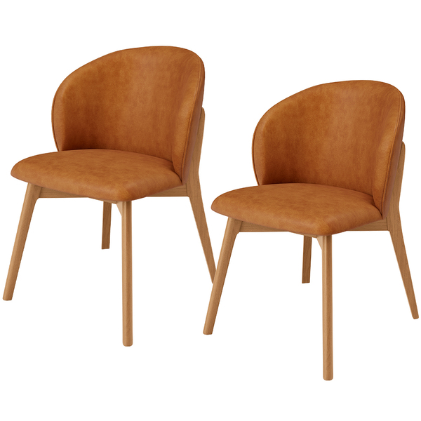 Kit 02 Cadeiras De Jantar E Estar Living Estofada Mia L02 Cou