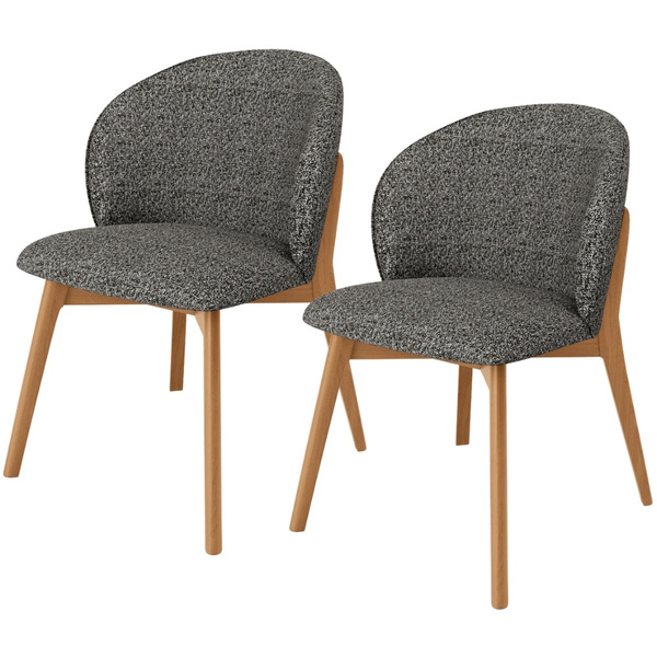 Kit 02 Cadeiras De Jantar E Estar Living Estofada Mia L02 Lin