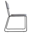 Kit 02 Cadeiras De Jantar Filipa Linho Base De Ferro Preto -