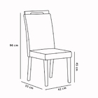 Kit 02 Cadeiras De Jantar Grazi Veludo Bege E Madeira Ipê - D