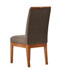 Kit 02 Cadeiras De Jantar Ivete Linho Caramelo E Madeira Ipê