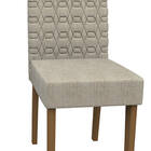 Kit 02 Cadeiras De Jantar Jasmin Veludo Linho Tl13 Pés Imbuia