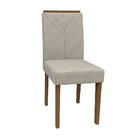 Kit 02 Cadeiras De Jantar Júlia Animalle Marfim Wd25 Pés Imbu