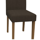 Kit 02 Cadeiras De Jantar Júlia Veludo Café Lo02 Pés Imbuia -