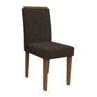 Kit 02 Cadeiras De Jantar Júlia Veludo Café Lo02 Pés Imbuia -