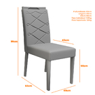 Kit 02 Cadeiras De Jantar Lais Linho Cinza Ln02 Pés Ypê - D'r