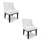 Kit 02 Cadeiras De Jantar Liz Corano Base Fixa Madeira Preto