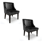 Kit 02 Cadeiras De Jantar Liz Corano Base Fixa Madeira Preto