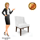 Kit 02 Cadeiras De Jantar Liz Corano Branco Base Fixa Madeira