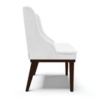 Kit 02 Cadeiras De Jantar Liz Corano Branco Base Fixa Madeira