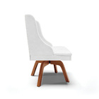 Kit 02 Cadeiras De Jantar Liz Corano Branco Base Giratória Ma