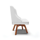 Kit 02 Cadeiras De Jantar Liz Corino Branco Base Giratória De