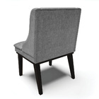 Kit 02 Cadeiras De Jantar Liz Linho Base Fixa Madeira Preto D