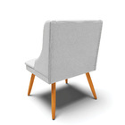 Kit 02 Cadeiras De Jantar Liz Linho Cinza A05 Pés Palito Cast