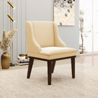 Kit 02 Cadeiras De Jantar Liz Suede Base Fixa Madeira Tabaco