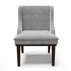 Kit 02 Cadeiras De Jantar Liz Suede Base Fixa Madeira Tabaco