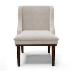 Kit 02 Cadeiras De Jantar Liz Veludo Base Fixa Madeira Tabaco