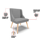 Kit 02 Cadeiras De Jantar Liz Veludo Grafite A131 Pés Palito