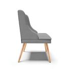 Kit 02 Cadeiras De Jantar Liz Veludo Grafite A131 Pés Palito