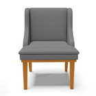 Kit 02 Cadeiras De Jantar Liz Veludo Luxo Base Fixa Madeira C