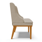 Kit 02 Cadeiras De Jantar Liz Veludo Luxo Base Fixa Madeira C