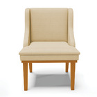 Kit 02 Cadeiras De Jantar Liz Veludo Luxo Off White A129 Base