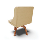 Kit 02 Cadeiras De Jantar Liz Veludo Off White A129 Base Gira