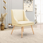 Kit 02 Cadeiras De Jantar Liz Veludo Off White A129 Pés Palit