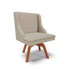 Kit 02 Cadeiras De Jantar Liz Veludo Prata A130 Base Giratóri