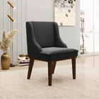 Kit 02 Cadeiras De Jantar Liz Veludo Preto Base Fixa Madeira