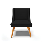 Kit 02 Cadeiras De Jantar Liz Veludo Preto Luxo A81 Pés Palit