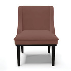 Kit 02 Cadeiras De Jantar Liz Veludo Rosê Base Fixa Madeira P