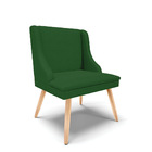 Kit 02 Cadeiras De Jantar Liz Veludo Verde A136 Pés Palito Na