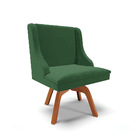 Kit 02 Cadeiras De Jantar Liz Veludo Verde Esmeralda Base Gir